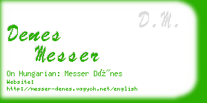 denes messer business card